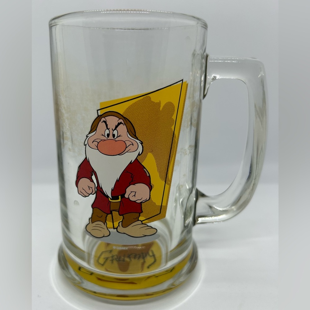 Disneyland Resort Grumpy Glass Beer Stein Mug